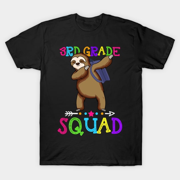 Sloth Team 3rd Grade Squad Teacher Back To School T-Shirt by kateeleone97023